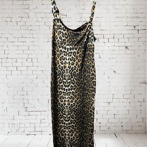SHEIN leopard cheetah Animal Print Dress maxi